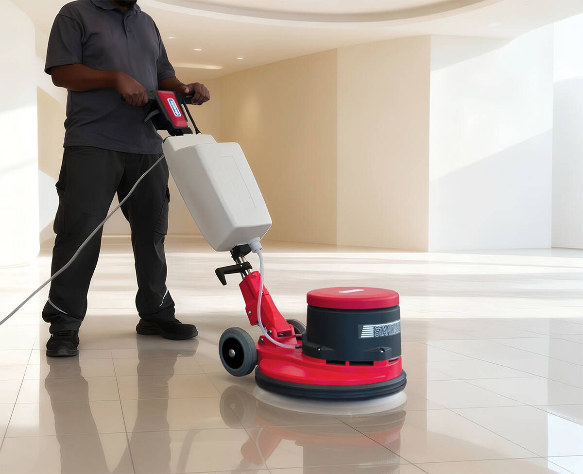 Cleanfix R44-180 Einscheibenmaschine im Einsatz