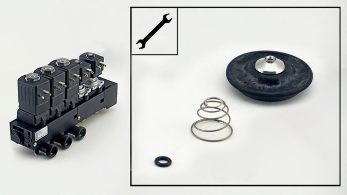 EHRLE Kit de réparation pour collecteur de vannes magnétiques DN 13 24 V CA 0,2-16 bar, rinçage à l'eau claire pour vannes magnétiques 245873, 245874, 307493