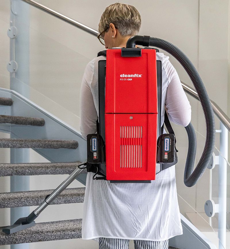 Cleanfix RS05 CAS im Einsatz im Treppenhaus