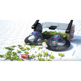 Turbo-Kehrsystem der Cleanfix HS770 CAS: Seitenbesen befördern Laub und Schmutz zur Kehrwalze