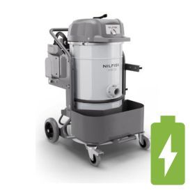 Nilfisk VHB120, aspiratore industriale a batteria per polveri infiammabili e pericolose con simbolo della batteria