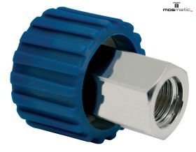 Mosmatic Quickverschraubung, blau, MS/vernickelt QVS-07 M22x1,5-F G1/4"F