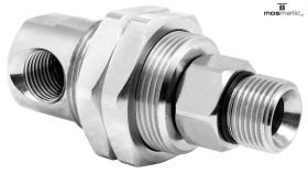 Mosmatic Drehgelenk m.Schottgewinde, INOX DGGI-06-90° G1/4"F G3/8"M M28x1,5