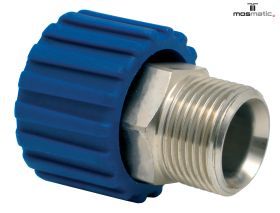 Mosmatic Quickverschraubung, blau, MS/vernickelt QVS-07 M22x1,5-F M21x1,5-M