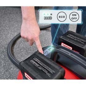 Bedienfeld des Cleanfix S10 Plus CAS mit Akkuanzeige, Eco- und Ein/Aus-Taste