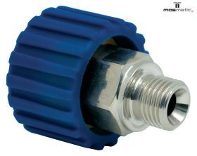 Mosmatic Quickverschraubung, blau, MS/vernickelt QVS-07 M22x1,5-F G1/4"M