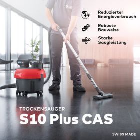 Cleanfix S10 Plus CAS Trockensauger im Einsatz auf Hartboden